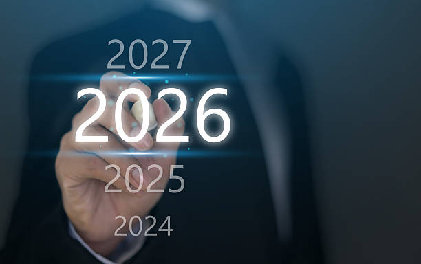 istock Businessman hand touching 2026 on digital virtual screen interface, Concept of new year business planning, financial strategy corporate goal, future vision, economic forecast and management success 2256153160