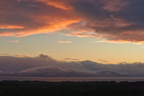 Sunset over Icy Straight in Southeast Alaska
