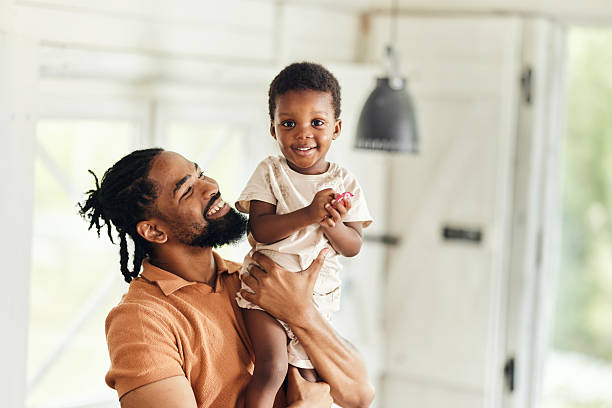 istock Happy black single father and son enjoying at home. 2256186262