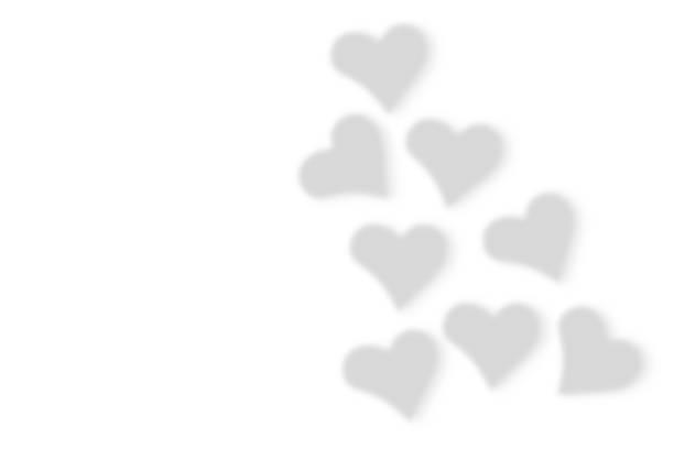 a paper heart shadow  on a white background.