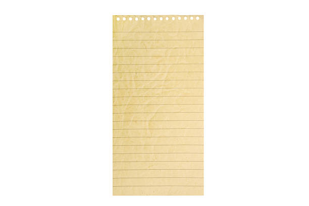 Set of  pieces of notebook paper with white old torn or cut lines. Design elements isolated on white background.