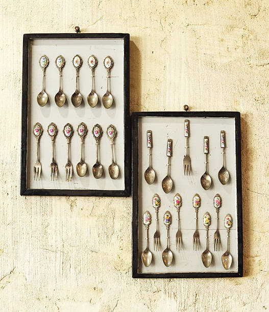 antique cutlery (spoons) for interior decoration