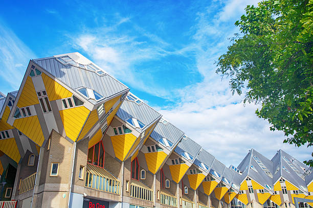 Cube houses (Kubuswoningen) are a set of innovative houses designed by architect Piet Blom in Rotterdam, Netherlands