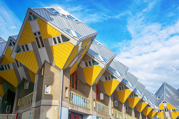 Cube houses (Kubuswoningen) are a set of innovative houses designed by architect Piet Blom in Rotterdam, Netherlands