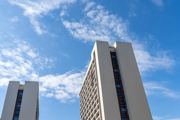 Partial office buildings in modern city