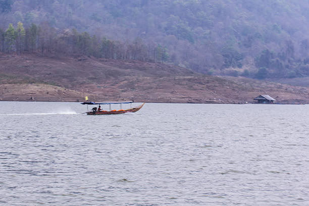 Pan Camera Ship sailing at Mae Ngad dam in Maetaeng Chiangmai Thailand