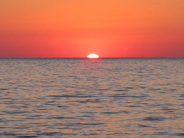 Sunset over the sea