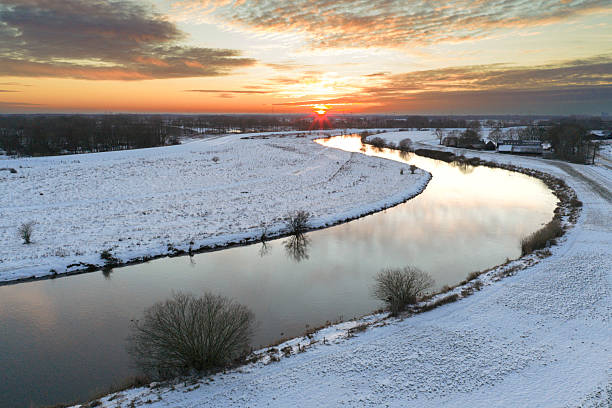 Sunset over river