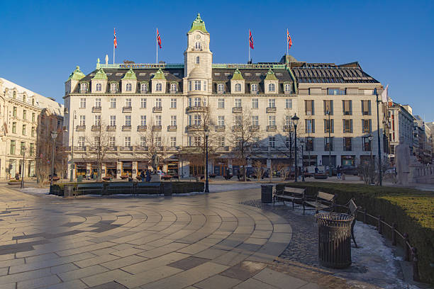 Karl Johans gate Main Street in Oslo , Norway