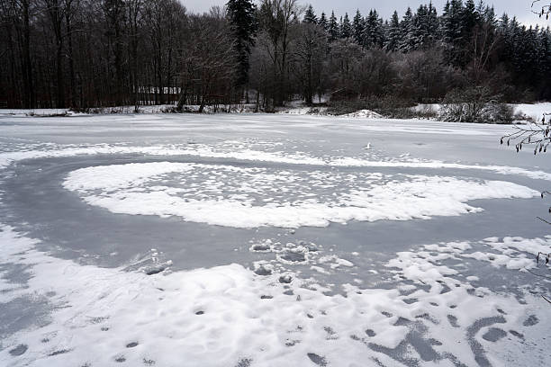 Lake Surrounded by Snow