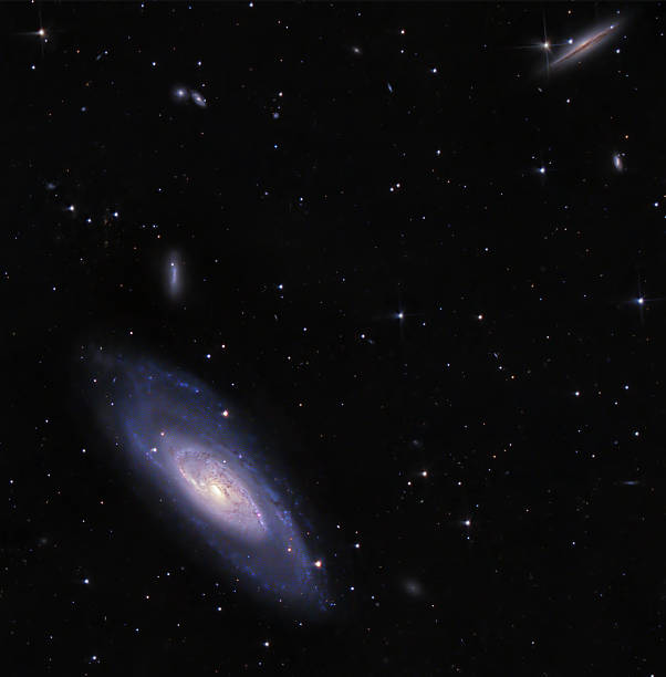 It has an active nucleus and extra spiral arms of hot gas