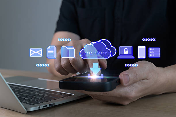 istock people backup storage management application on mobile smartphone with data center graphic diagram, cloud computing, digital file transfer, artificial intelligence, cloud storage technology concept 2256272661