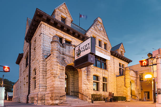 The city hall building in downtown Portage la Prairie, Manitoba, Canada