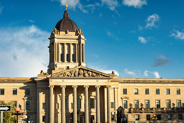 The Manitoba Legislative Building (parliament) in Winnipeg, Manitoba, Canada.