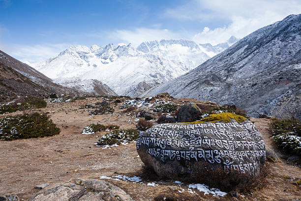 Landscape from Pheriche town area, Everest base camp trekking, Nepal