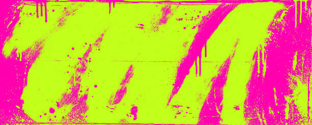 istock Neon punk street art background with spray paint, drips and halftone brush strokes. Grunge neon pink and acid green texture banner. Vandal urban style graffiti background, cyberpunk overlay. 2256299934