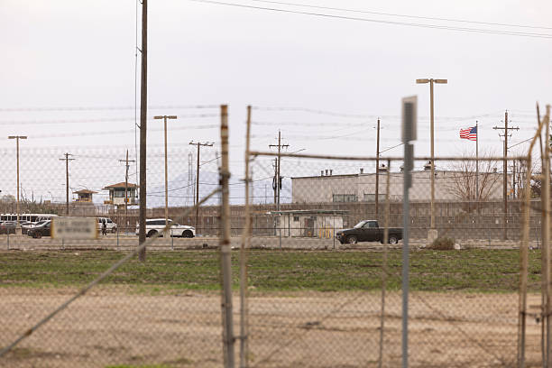 Adelanto California, USA - May 18, 2025: Immigration Customs Enforcement processing center which consists of East and West wings, located in Adelanto, CA.