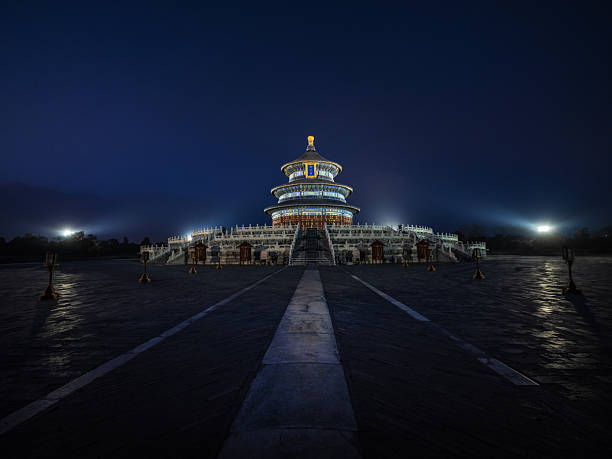 The Prayer Hall of the Ancient Architecture of the Temple of Heaven Park in Beijing, China