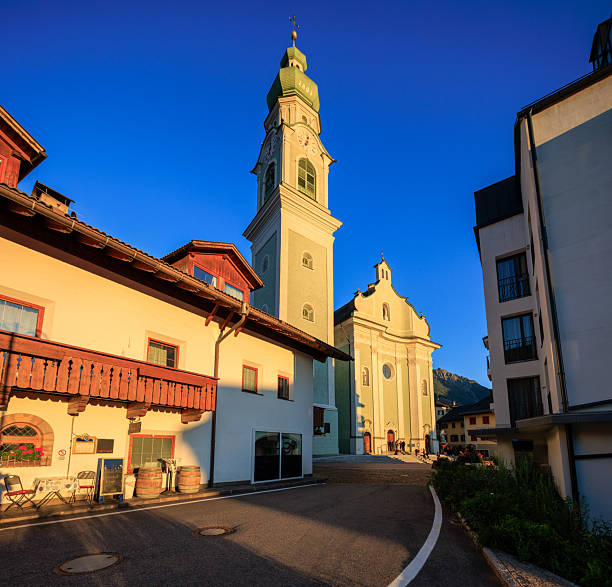 Parrocchiale di San Michele, Church of San Michele in the historic center of San Candido in Val Pusteria, Province of South Tyrol, Trentino-Alto Adige, Italy, Val Pusteria