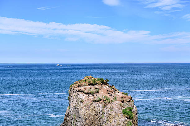Walking around Cape Kiritappu under the blue sky