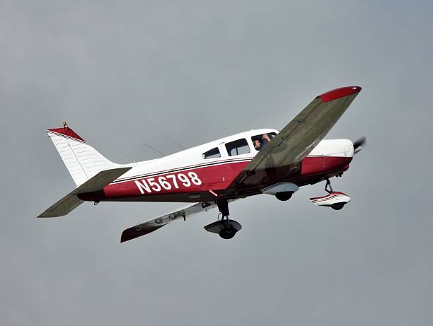 Boca Raton, Palm Beach County, Florida, USA, January 5, 2026.  A Piper fixed wing single engine (4 seats / 1 engine) N56798 taking off from the Boca Raton Airport.