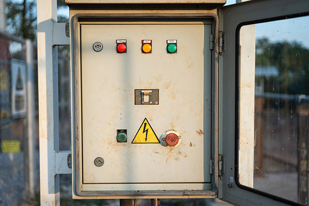 istock An electrical breaker and junction box with high voltage sign. 2256351215