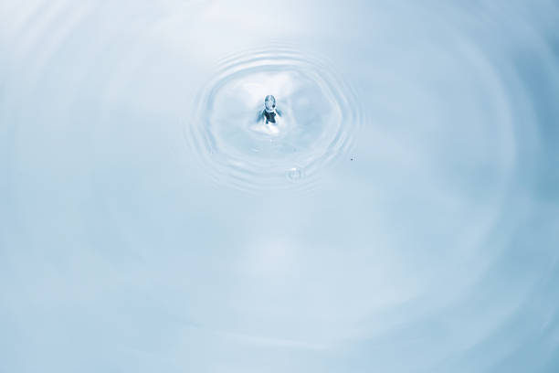 Water droplets or condensation on the outside of a cold window in a close up full frame background texture