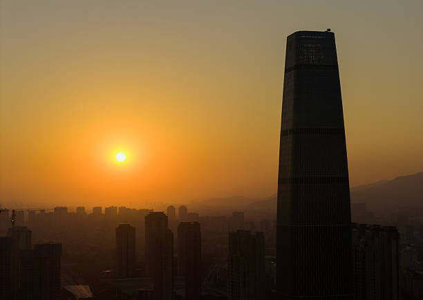 Sunset view in Jimei District, Xiamen City, Fujian Province