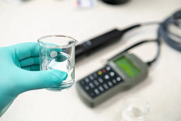 Photo of Using portable pH meter for environmental testing