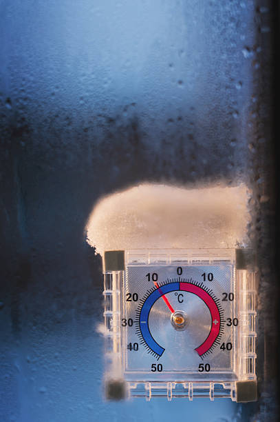 Very cold winter temperature