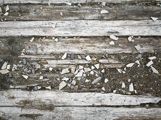 Old wooden obsolete gray plank texture background wall, full frame, front view