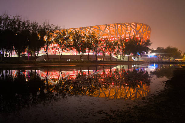 Rows of seats within indoor sports stadium with grass field
