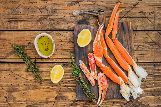 The crab is on the table
