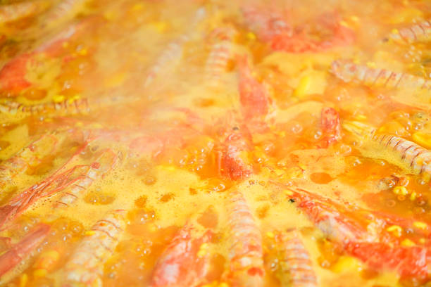 Seafood fry rice at borough market in London