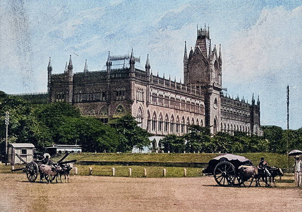 Black and White Photograph of the British Empire in the 19th Century: Law and Justice, Law Courts, High Court of Calcutta (Kolkata)