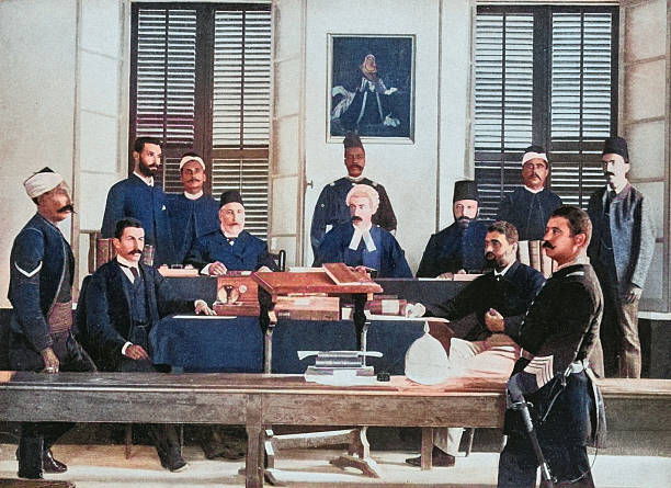 Black and White Photograph of the British Empire in the 19th Century: Law and Justice, District Court, Cyprus