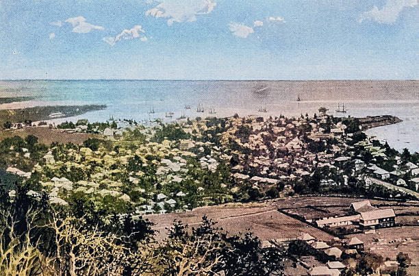 Black and White Photograph of the British Empire in the 19th Century: Main Cities and Capitals, Freetown, Sierra Leone