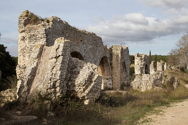 Ancient stone remains, partially intact