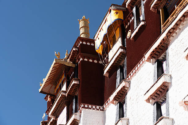 The Potala Palace, a museum complex in Lhasa, the capital of the Tibet Autonomous Region of China. It was formerly the winter palace of Dalai Lamas