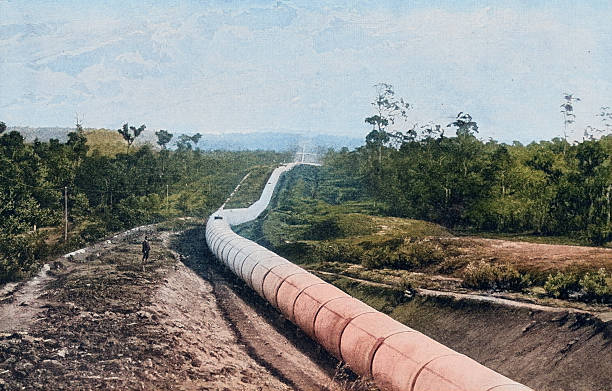 Black and White Photograph of the British Empire in the 19th Century: Engineering and Constructions, Sydney water supply, New South Wales