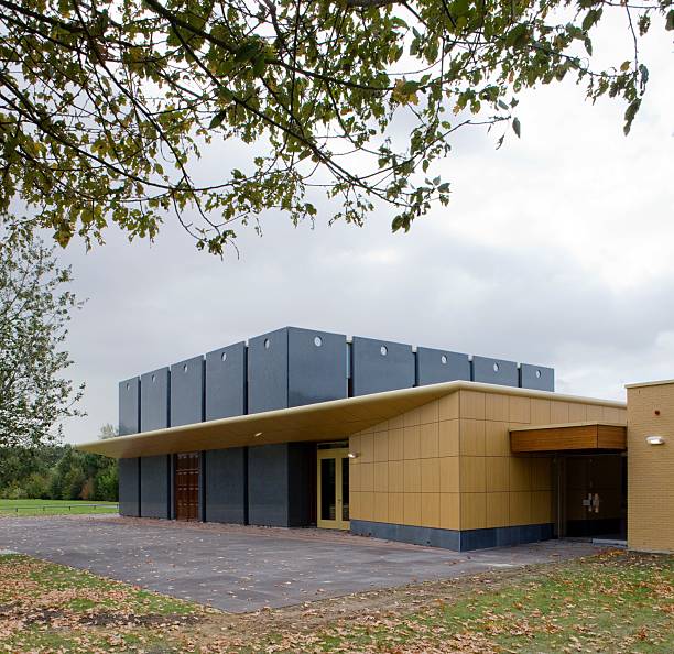istock Modern architecture in the netherlands. Exterior Dutch offices with modern architectural features. 2256444364