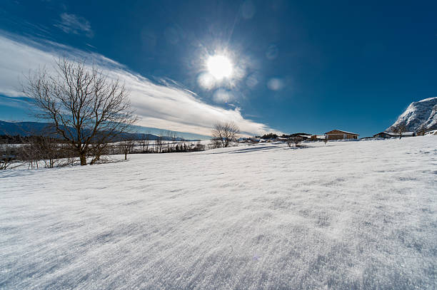 Snowfall in Trentino . Andalo , Molveno , Paganella , Fai della Paganella. Dolomiti di Brenta