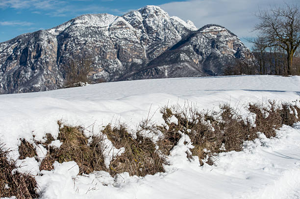 Snowfall in Trentino . Andalo , Molveno , Paganella , Fai della Paganella. Dolomiti di Brenta
