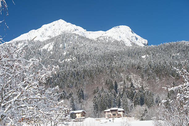 Snowfall in Trentino . Andalo , Molveno , Paganella , Fai della Paganella. Dolomiti di Brenta, cross-country skiing