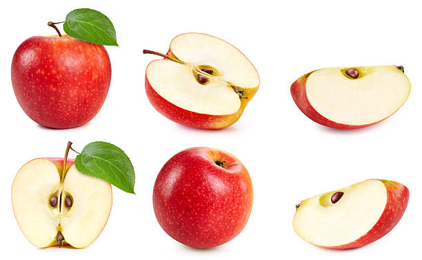 istock Fresh organic red apple isolated 2256460058