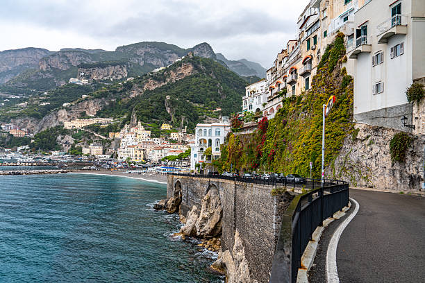 Coastline view in Amalfi in Ravello, Italy.