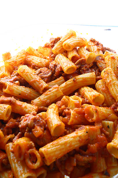 Macaroni Bolognese with Meat Sauce and Cheese