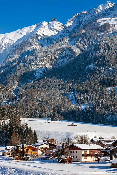 View of snowed Japanese Mountain , Hakuba Japan