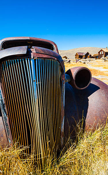 Rusted Late Thirties Vintage Sedan, Bodie State Historical Park, California, USA