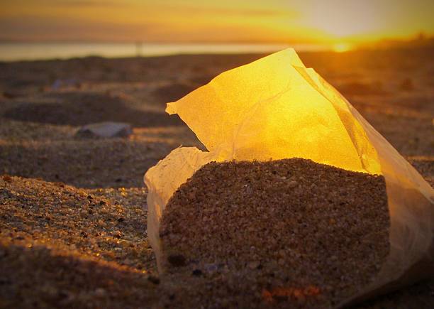 Chip bag full of sand